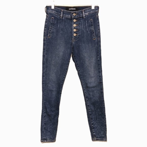 Express Denim - Express high rise button fly ankle jeans